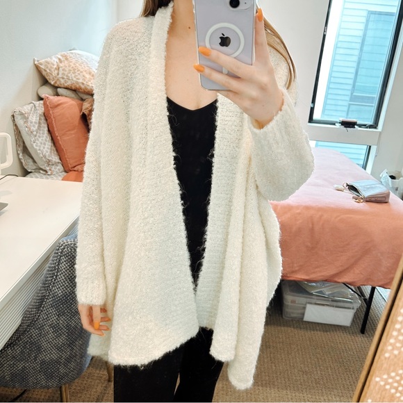 Lou & Grey Sweaters - Lou & Grey Cream Wool Cardigan
